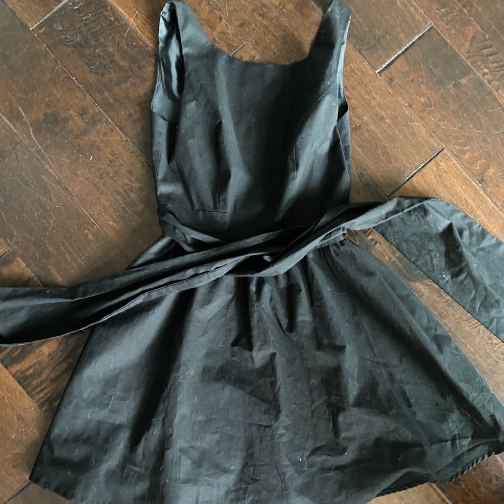 Lauren James Emerson Black Low Back Tie Dress